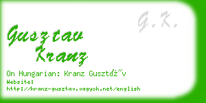 gusztav kranz business card